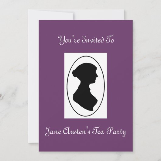 Jane Austen's Tea Party Invitation Kaart (Voorkant)