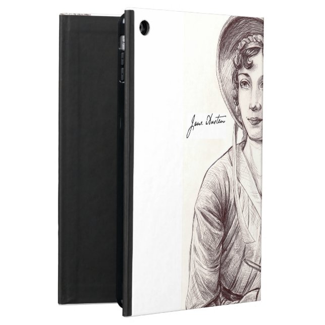 Jane Austin met een glimlach voor iPad iPad Air Hoesje (Achterkant)