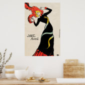 Jane Avril (1899) van Henri de Toulouse-Lautrec Poster (Keuken)