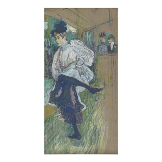 Jane Avril Dancing by Henri de Toulouse-Lautrec Poster (Voorkant)