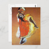 Jane Avril Dancing by Toulouse-Lautrec Briefkaart (Voorkant / Achterkant)
