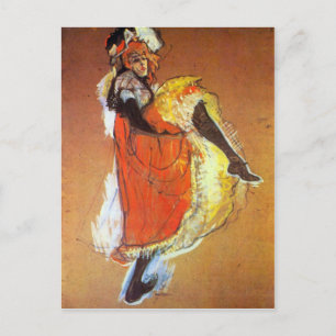 Jane Avril Dancing by Toulouse-Lautrec Briefkaart