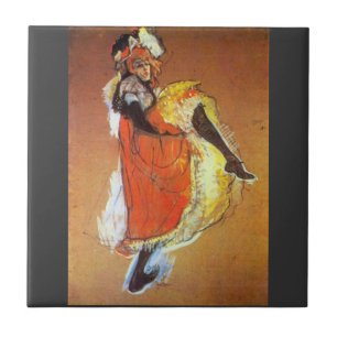 Jane Avril Dancing by Toulouse-Lautrec Tegeltje