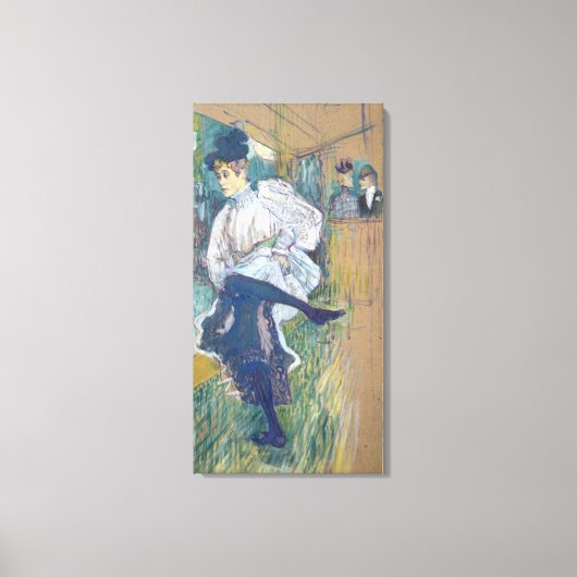 Jane Avril Dancing, c.1892 Canvas Afdruk (Voorkant)