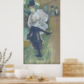 Jane Avril Dancing Henri Toulouse-Lautrec Canvas Poster (Keuken)