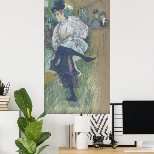 Jane Avril Dancing Henri Toulouse-Lautrec Canvas Poster (Thuiskantoor)