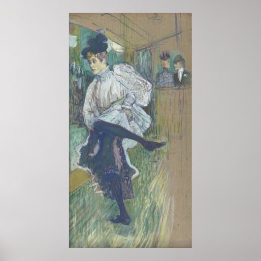 Jane Avril Dancing Henri Toulouse-Lautrec Canvas Poster (Voorkant)