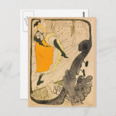 Jane Avril Henri de Toulouse-Lautrec Briefkaart (Voorkant / Achterkant)