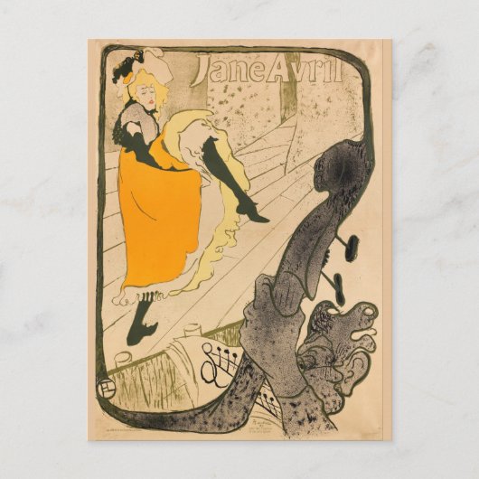 Jane Avril Henri de Toulouse-Lautrec Briefkaart (Voorkant)