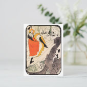 Jane Avril, Jardin de Paris Briefkaart (Staand voorkant)