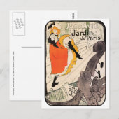 Jane Avril, Jardin de Paris Briefkaart (Voorkant / Achterkant)