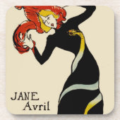 Jane Avril LAUTREC REDUX Edition Drankjes Onderzetter (Voorkant)
