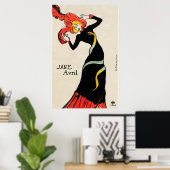 Jane Avril - Poster van Toulouse-Lautrec (Thuiskantoor)