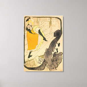 Jane Avril van Henri de Toulouse-Lautrec Canvas Afdruk