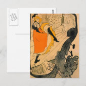 Jane Avril van Toulouse-Lautrec Briefkaart (Voorkant / Achterkant)