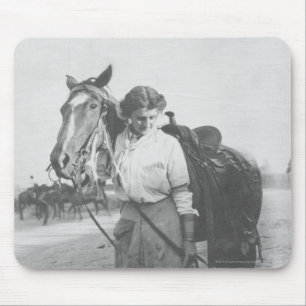 Jane Bernoudi en haar paard Muismat