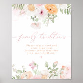 JANE Blush Bloemen Familie Tradities Bruids Spel Poster (Voorkant)