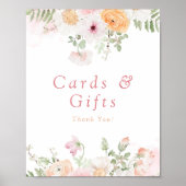 JANE Blush Bloemenbloemblaadjes & Prosecco Kaarten Poster (Voorkant)