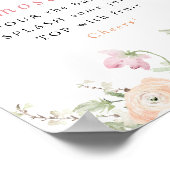 JANE Blush Bloemenbloemblaadjes & Prosecco Mimosa  Poster (Hoek)