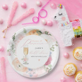 JANE Blush Bloemenbloemblaadjes & Prosecco Vrijgez Papieren Bordje (Feest)