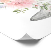 JANE Blush Bloemenbloemblaadjes & Prosecco Vrijgez Poster (Hoek)