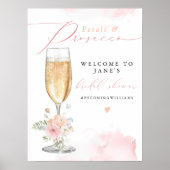JANE Blush Bloemenbloemblaadjes & Prosecco Vrijgez Poster (Voorkant)