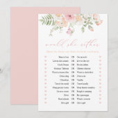 JANE Blush Pink Floral zou ze liever Kaart spelen (Voorkant / Achterkant)