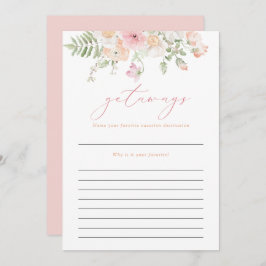 JANE Blush Roze Bloemen Getaways Reizen Bruids Spe Kaart