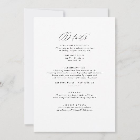 Jane Christelijke bruiloft uitnodiging met RSVP (Achterkant)