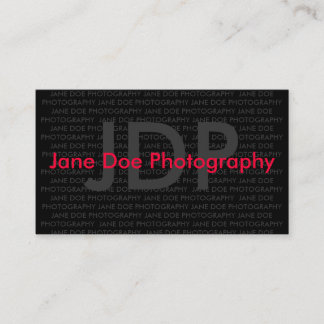 JANE DOE FOTOGRAPHY VISITEKAARTJE