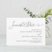 Jane Elegant Script Save the Date Trouwkaart (Staand voorkant)