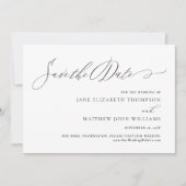 Jane Elegant Script Save the Date Wedding (Voorkant)