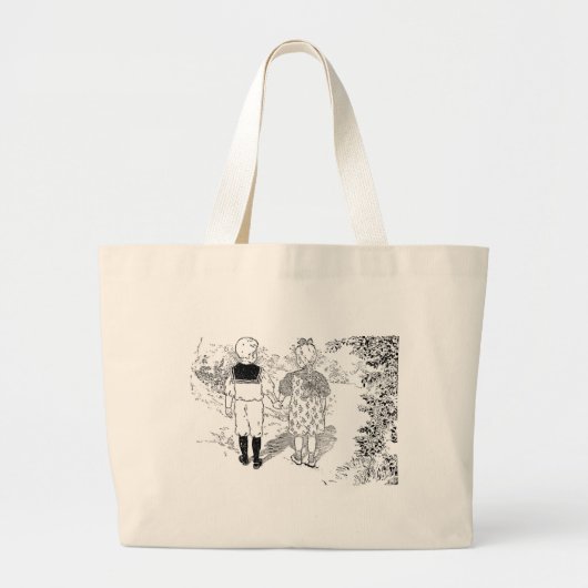 Jane en John Grote Tote Bag (Voorkant)
