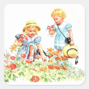 Jane en Sally Stickers jaren '60 Nostalgie
