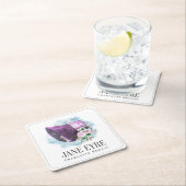 Jane Eyre Bonnet Paarse Bonnet en Bloemen Kartonnen Onderzetters (Insitu)