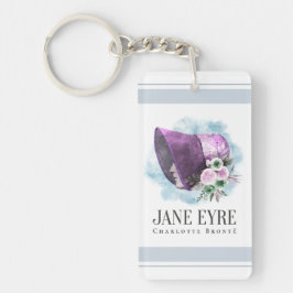 Jane Eyre Bonnet Paarse Bonnet en Bloemen Sleutelhanger