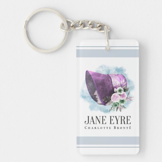 Jane Eyre Bonnet Paarse Bonnet en Bloemen Sleutelhanger (Voorkant)