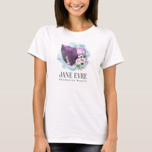 Jane Eyre Bonnet Paarse Bonnet en Bloemen T-shirt