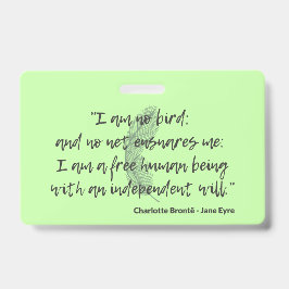 Jane Eyre citaat II Badge