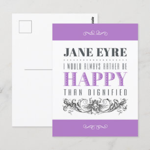 Jane Eyre citaat - Ik zou altijd liever gelukkig z Briefkaart