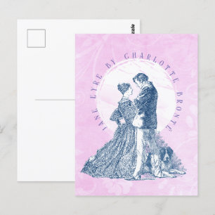 Jane Eyre en Edward Rochester met Pilot Pink Briefkaart