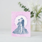 Jane Eyre en Edward Rochester met Pilot Pink Briefkaart (Staand voorkant)