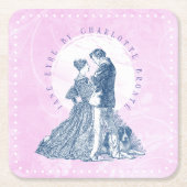 Jane Eyre en Edward Rochester met Pilot Pink Kartonnen Onderzetters (Voorkant)
