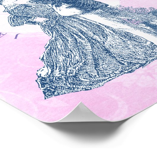 Jane Eyre en Edward Rochester met Pilot Pink Poster (Hoek)