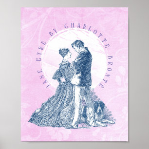 Jane Eyre en Edward Rochester met Pilot Pink Poster