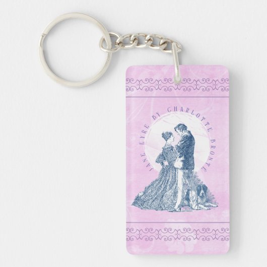 Jane Eyre en Edward Rochester met Pilot Pink Sleutelhanger (Voorkant)