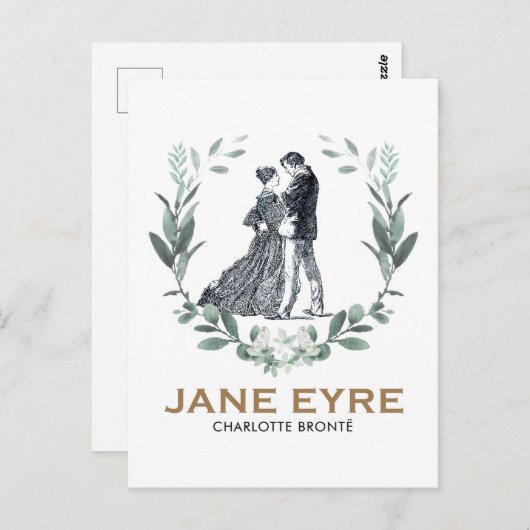 Jane Eyre en Edward Rochester met Wreath Briefkaart (Voorkant / Achterkant)
