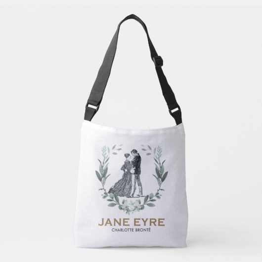Jane Eyre en Edward Rochester met Wreath Crossbody Tas (Voorkant)