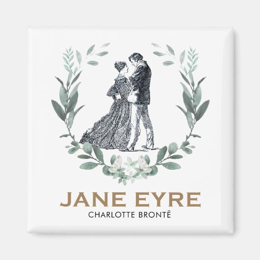 Jane Eyre en Edward Rochester met Wreath Magneet (Voorkant)