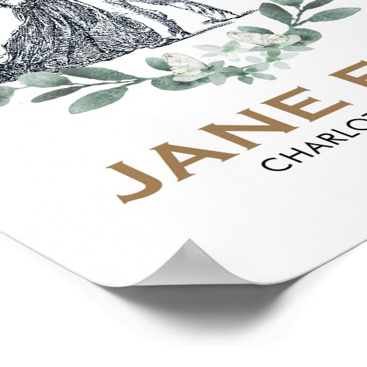 Jane Eyre en Edward Rochester met Wreath Poster (Hoek)